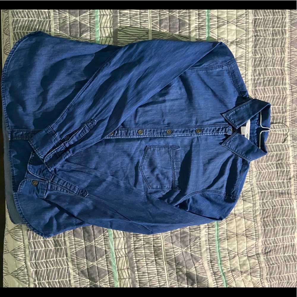 Old Navy denim flannel!